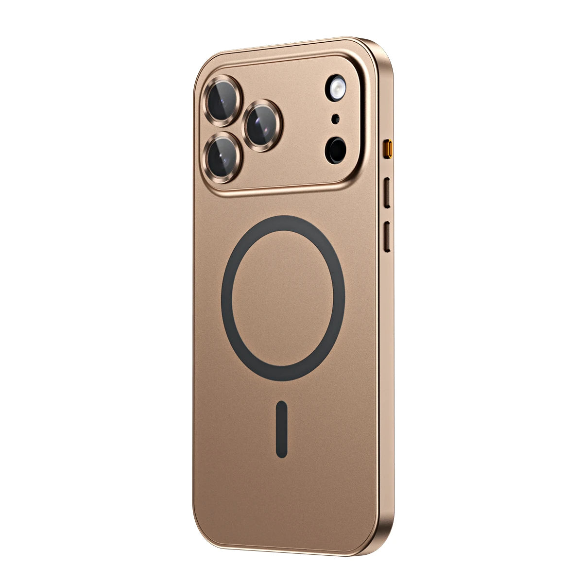 Aluminum Alloy Magnetic Charging Phone Case Shockproof Metal Frame Lens Protection Phone Cover for iPhone 17 16 15 Pro Max