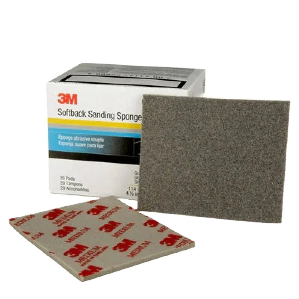 115mm X 140mm X100 Pcs for 02606 Microfine Softback Waterproof Rubber Single Sided Pressure Sensitive Sanding Sponge