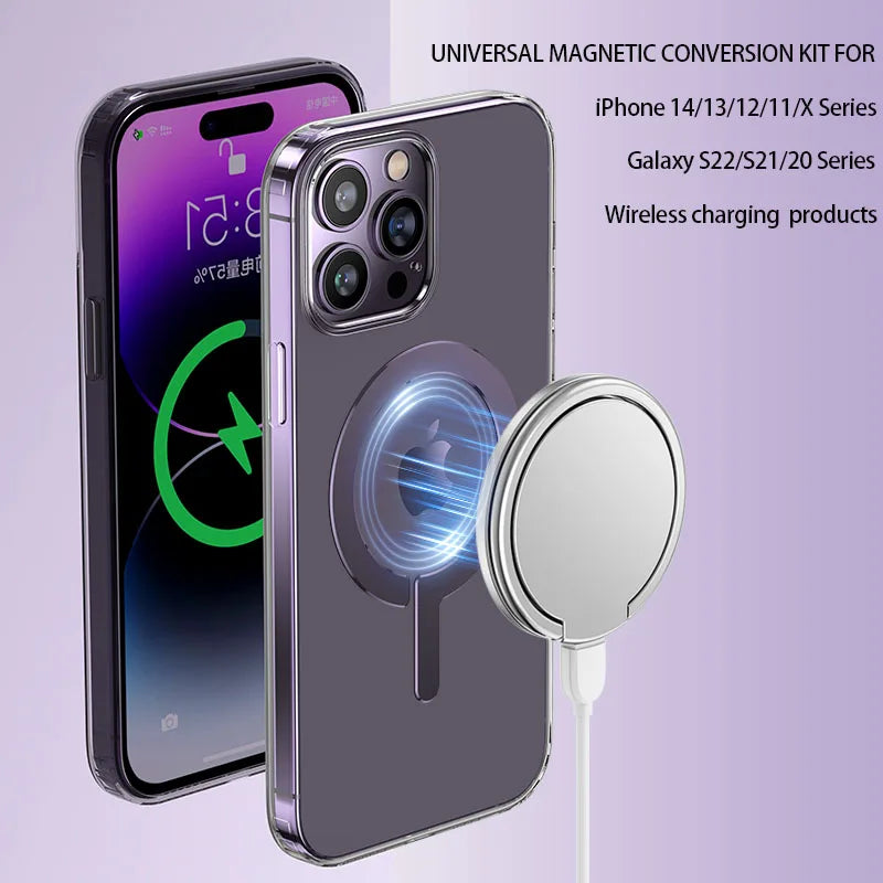 High Quality 1mm Vintage Metal Ring Sticker Universal Magnetic Wireless Charging Conversion Kit for Mobile Phone Accessories