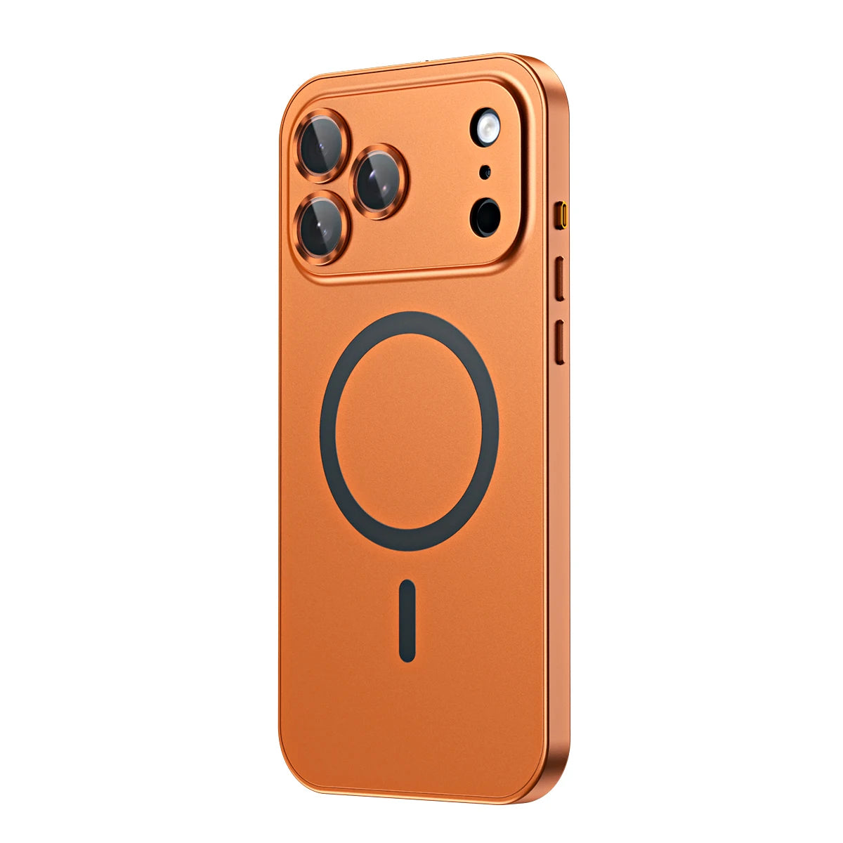 Aluminum Alloy Magnetic Charging Phone Case Shockproof Metal Frame Lens Protection Phone Cover for iPhone 17 16 15 Pro Max