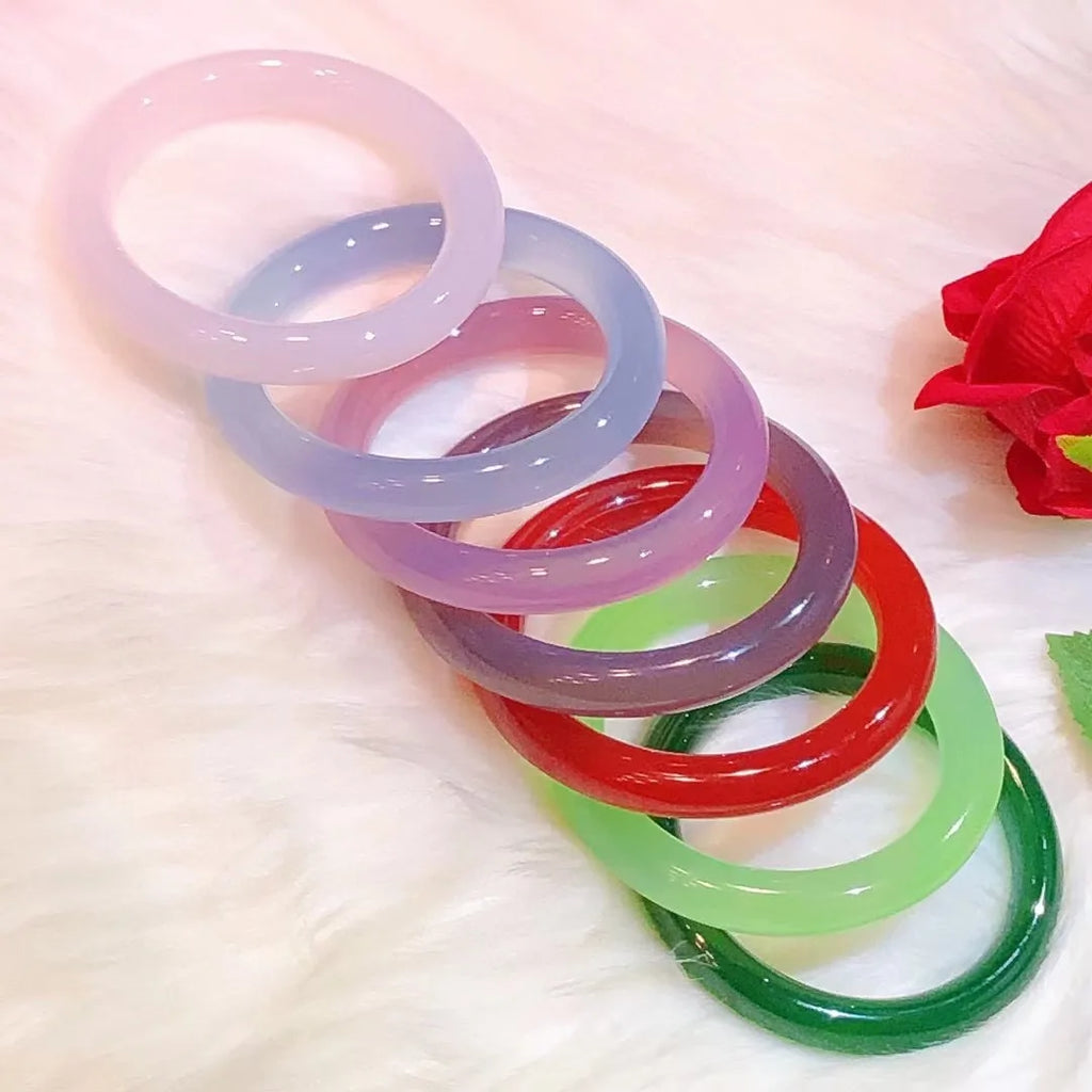 Latest Hot Style Natural Chalcedony Agate Bracelet Real Jade Bangle Boutique Multicolor Jewelry Send Certificat Fine Jewellry