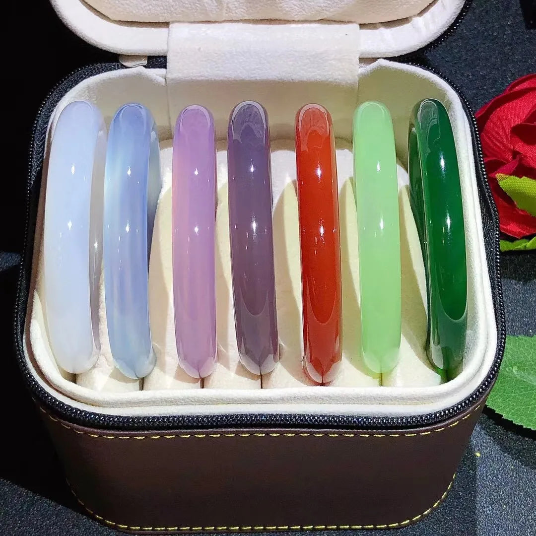 Latest Hot Style Natural Chalcedony Agate Bracelet Real Jade Bangle Boutique Multicolor Jewelry Send Certificat Fine Jewellry