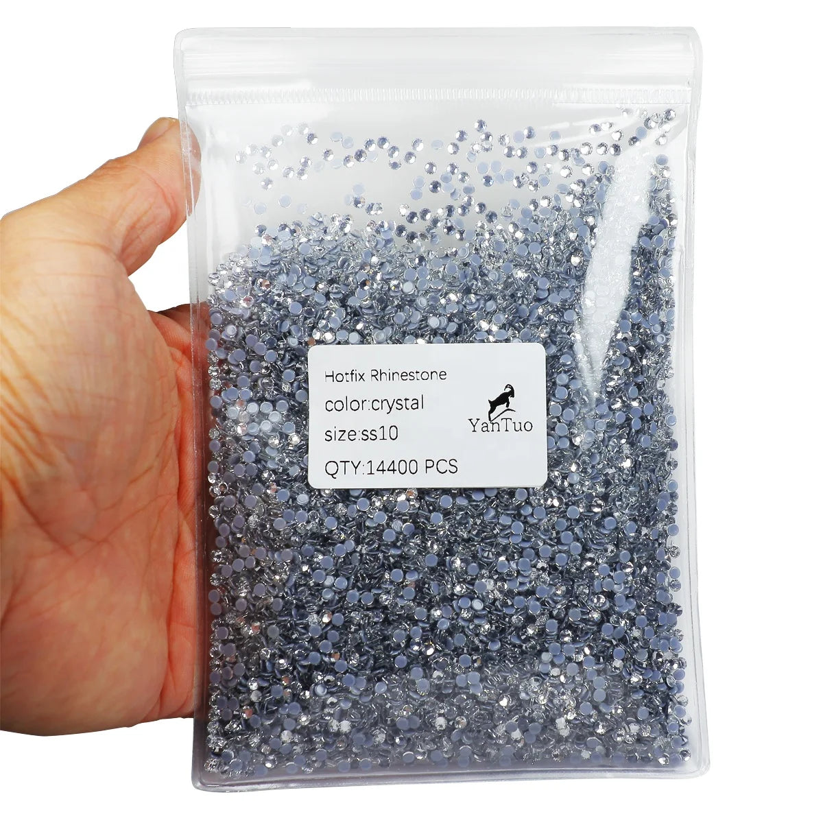 High Quality Wholesale SS6-SS40 Rhinestones Bulk Package for Shoes Crystal AB Flat Back Hot Fix Glass Eco-friendly 1 Bags