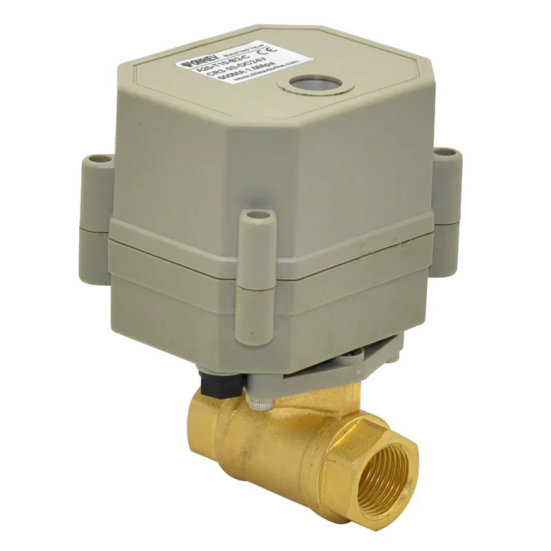 3/8" DN10 Electric Actuator Electric Water Valve Motorized Ball Valve 12v with Feedback Wire