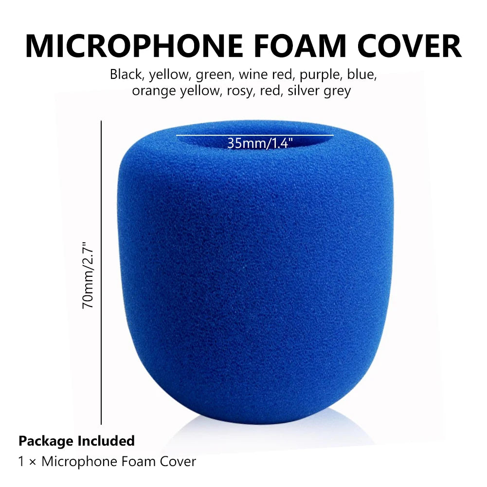 Universal Microphone Windscreens Foam Cover Karaoke Condenser Microphone Pop Filter Wind Protection Sponge Case for bm800 MIC