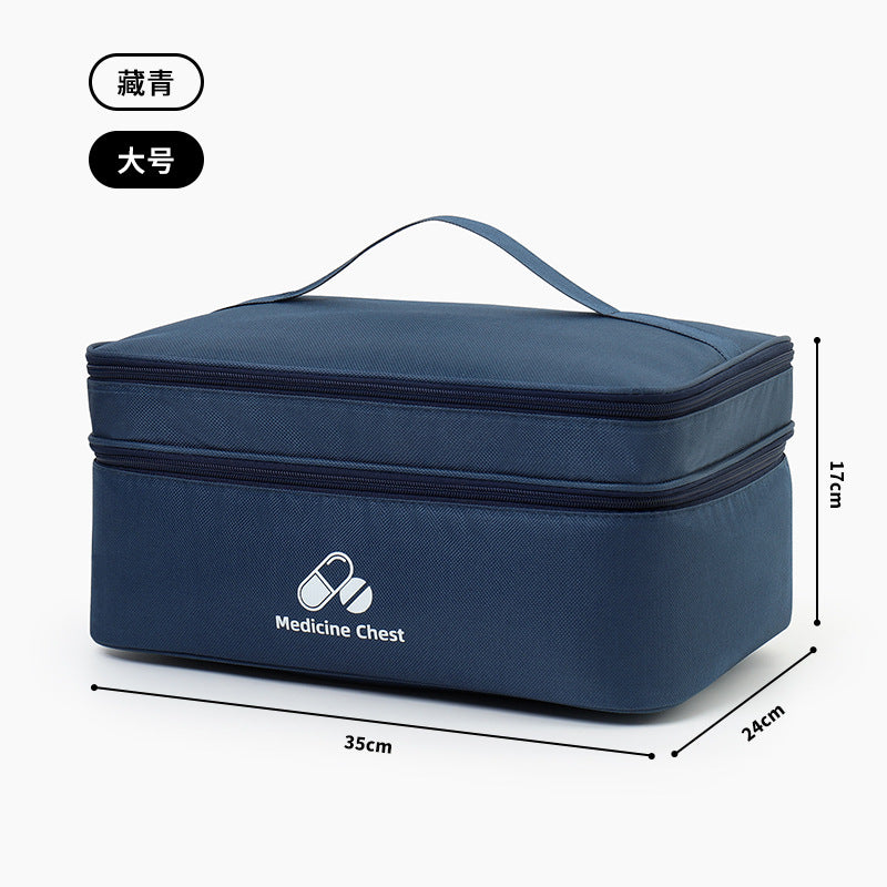 Outdoor First Aid Kit Large Capacity Household Medicine Box Double Layer Classification Storage Medicine Sorting Bag Travel Portable Medicine Bag