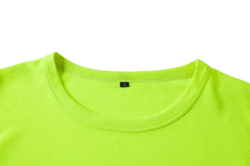 Wholesale Reflective Strip T-Shirt for Men, Long-Sleeved, Round Neck, Cross-Border, Plus Size, Sports Style, Large Size Round Neck T-Shirt