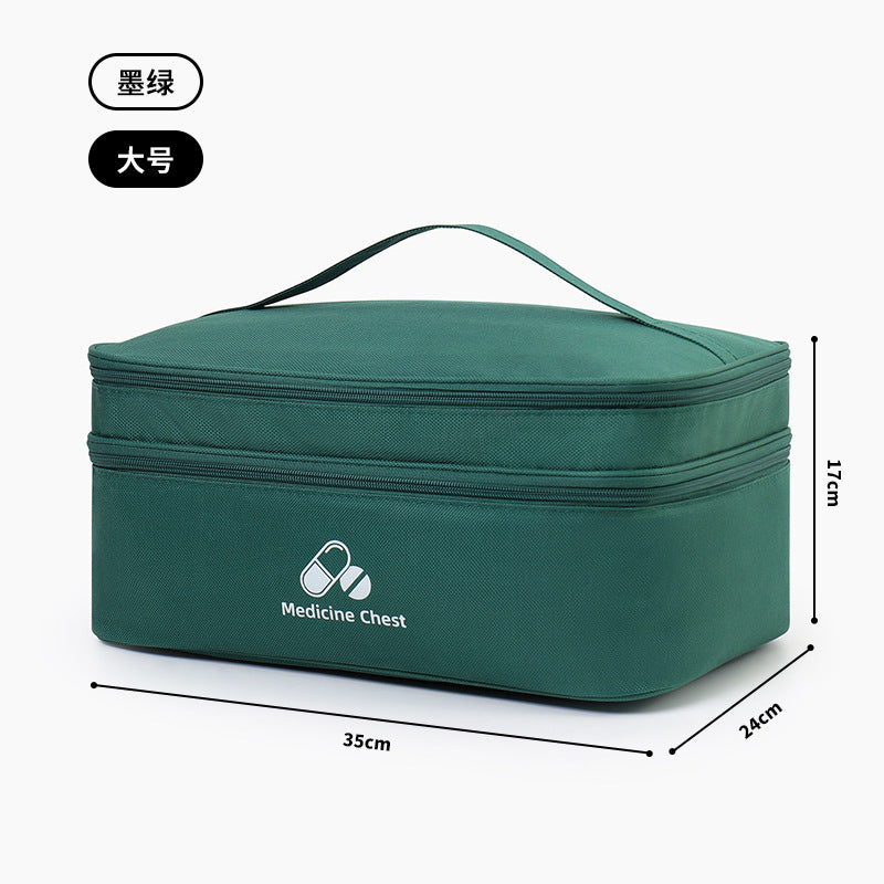 Outdoor First Aid Kit Large Capacity Household Medicine Box Double Layer Classification Storage Medicine Sorting Bag Travel Portable Medicine Bag