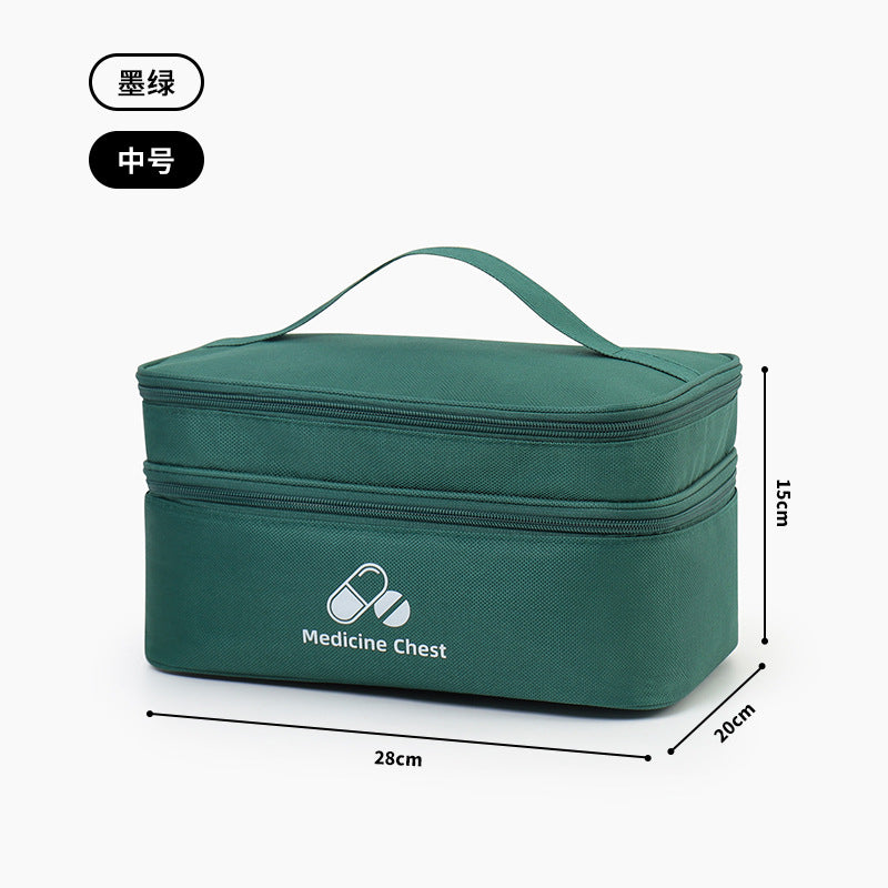 Outdoor First Aid Kit Large Capacity Household Medicine Box Double Layer Classification Storage Medicine Sorting Bag Travel Portable Medicine Bag