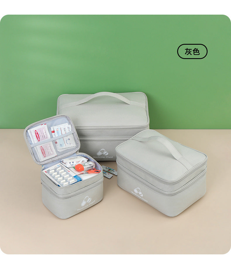 Outdoor First Aid Kit Large Capacity Household Medicine Box Double Layer Classification Storage Medicine Sorting Bag Travel Portable Medicine Bag