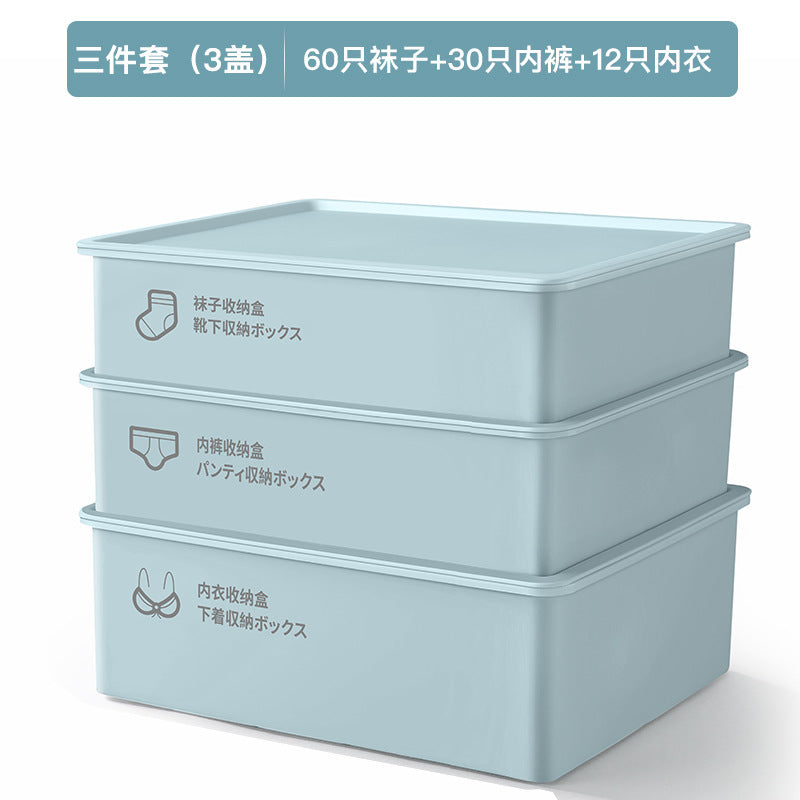 Household Intimates and Socks Storage Box Plastic Cosmetics Organizer Storage Intimates Bra Intimates Compartment Storage Box
