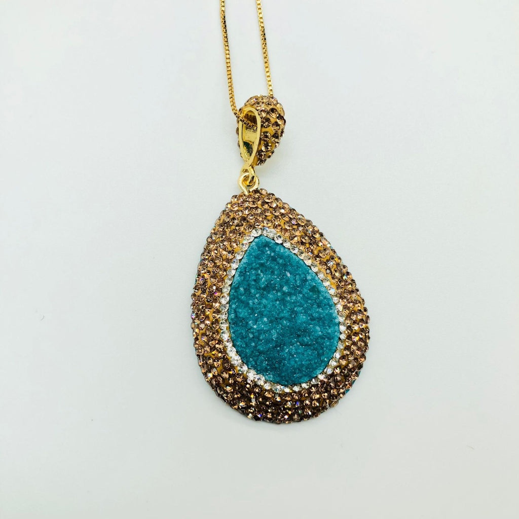 Blue Water Snakeskin Open Bracelet Ring Pendant Necklace Women's suit Handmade Diamond Bud Niche Design
