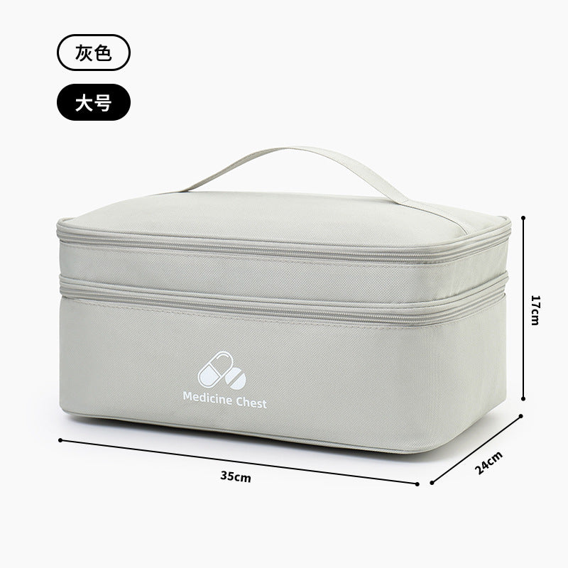 Outdoor First Aid Kit Large Capacity Household Medicine Box Double Layer Classification Storage Medicine Sorting Bag Travel Portable Medicine Bag