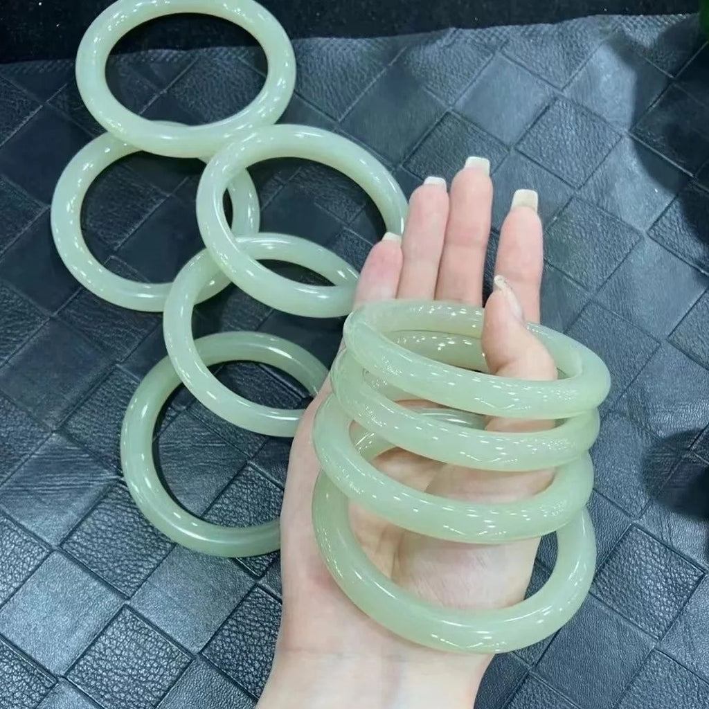 Imitation Chalcedony Bracelet Round Thick Jingle Bracelet New Chinese Style Cheongsam Accessories Guifei Bracelet Guofeng Bracelet Accessories Bracelet