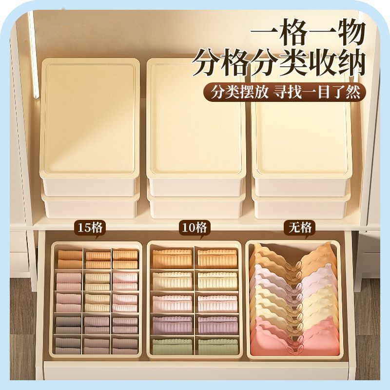 Household Intimates and Socks Storage Box Plastic Cosmetics Organizer Storage Intimates Bra Intimates Compartment Storage Box