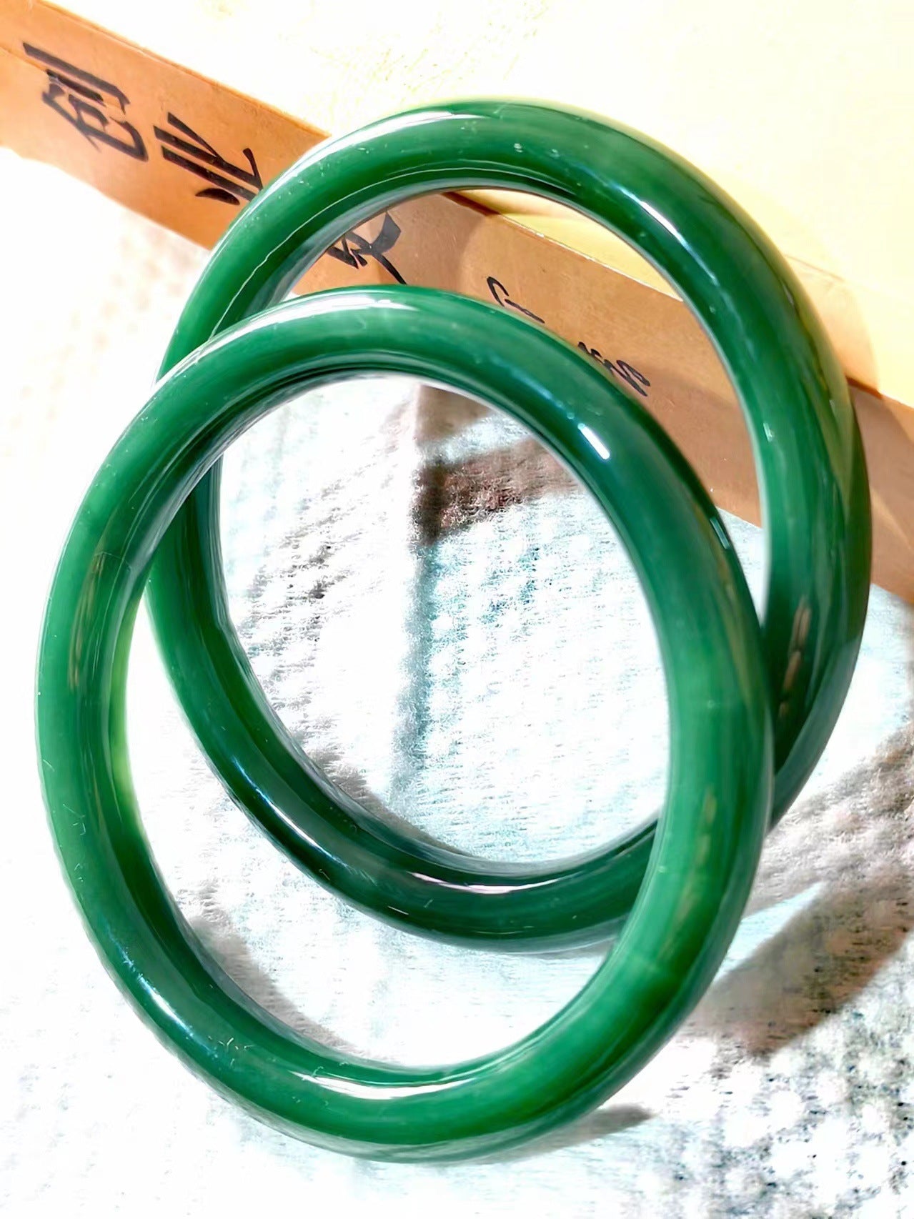 Imitation Chalcedony Bracelet Round Thick Jingle Bracelet New Chinese Style Cheongsam Accessories Guifei Bracelet Guofeng Bracelet Accessories Bracelet