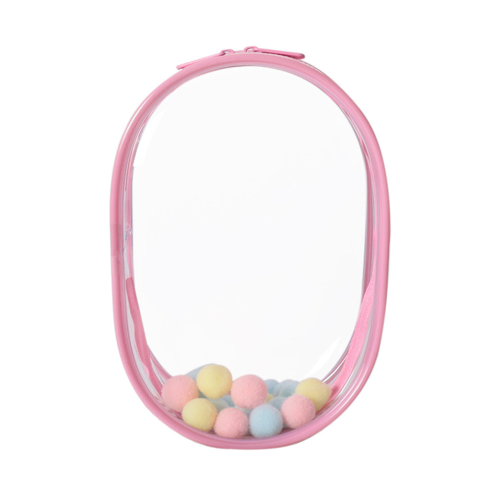 15cm Baby Bag Cotton Doll Pain Bag Trendyy Hand-Made Doll Outing Bag Double Zipper Thickeneded Transparent Baby Walking Bag
