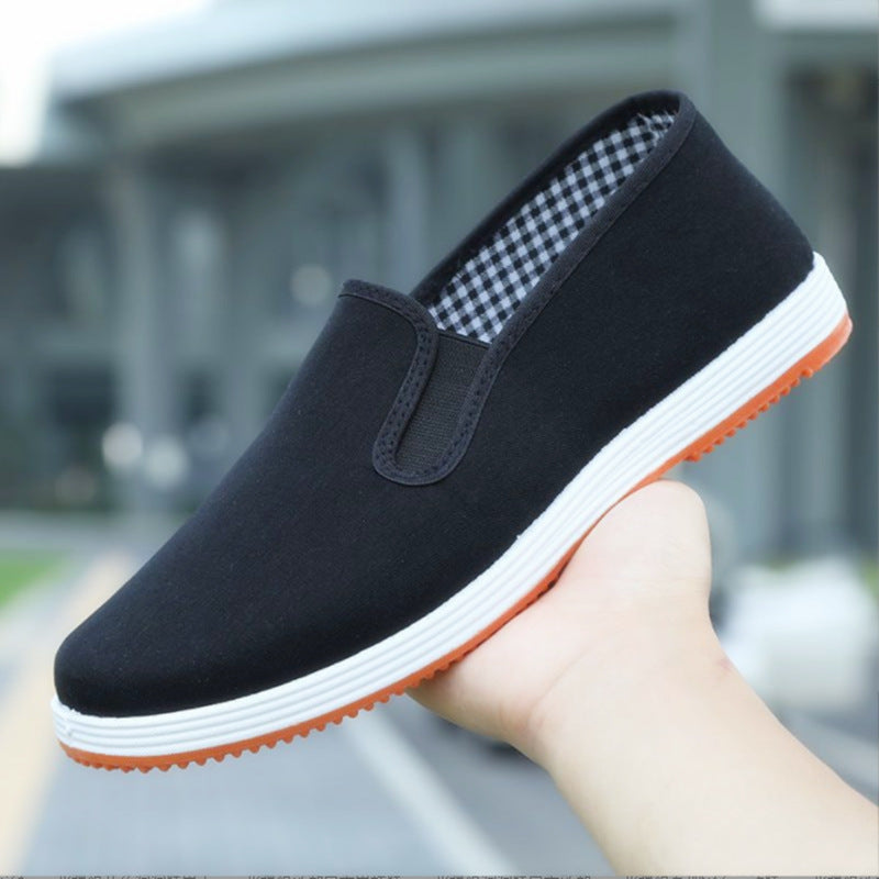 Old Beijing Cloth Shoes Casual Cloth Shoes Driving Exercise Running Comfortable Breathable Soft Sole Wear-resistant Non-slip Black Cloth Shoes