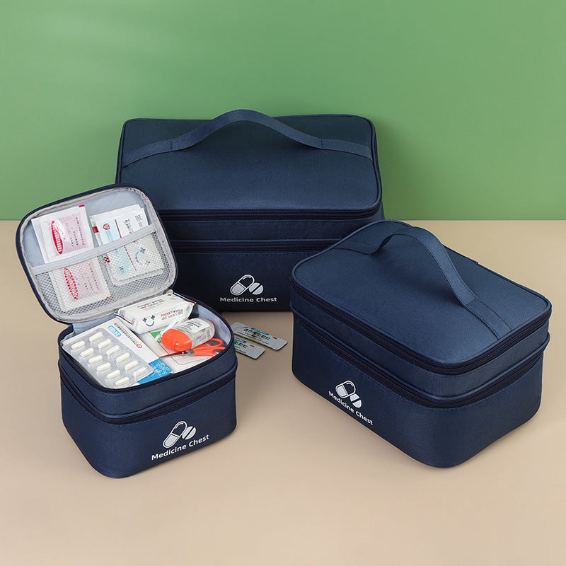 Outdoor First Aid Kit Large Capacity Household Medicine Box Double Layer Classification Storage Medicine Sorting Bag Travel Portable Medicine Bag