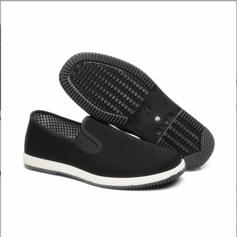 Old Beijing Cloth Shoes Casual Cloth Shoes Driving Exercise Running Comfortable Breathable Soft Sole Wear-resistant Non-slip Black Cloth Shoes