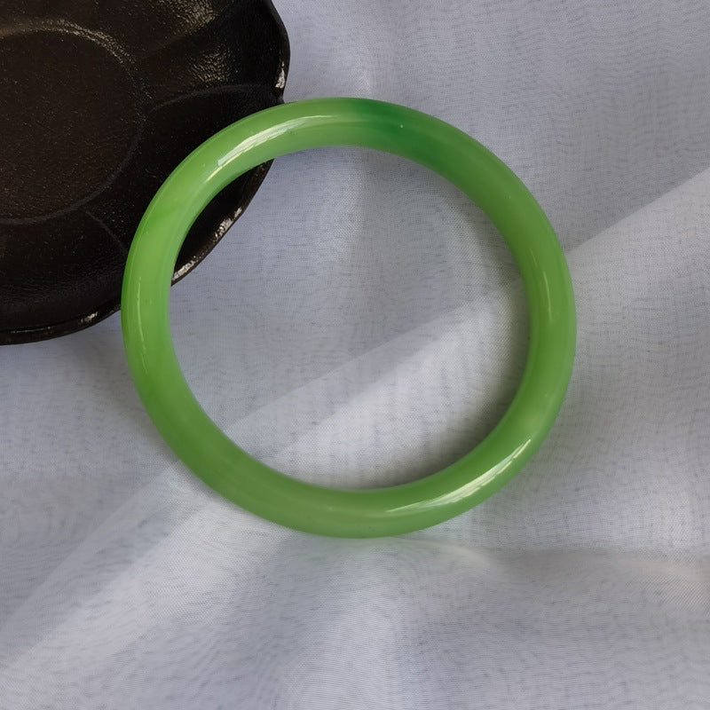 Imitation Chalcedony Bracelet Round Thick Jingle Bracelet New Chinese Style Cheongsam Accessories Guifei Bracelet Guofeng Bracelet Accessories Bracelet