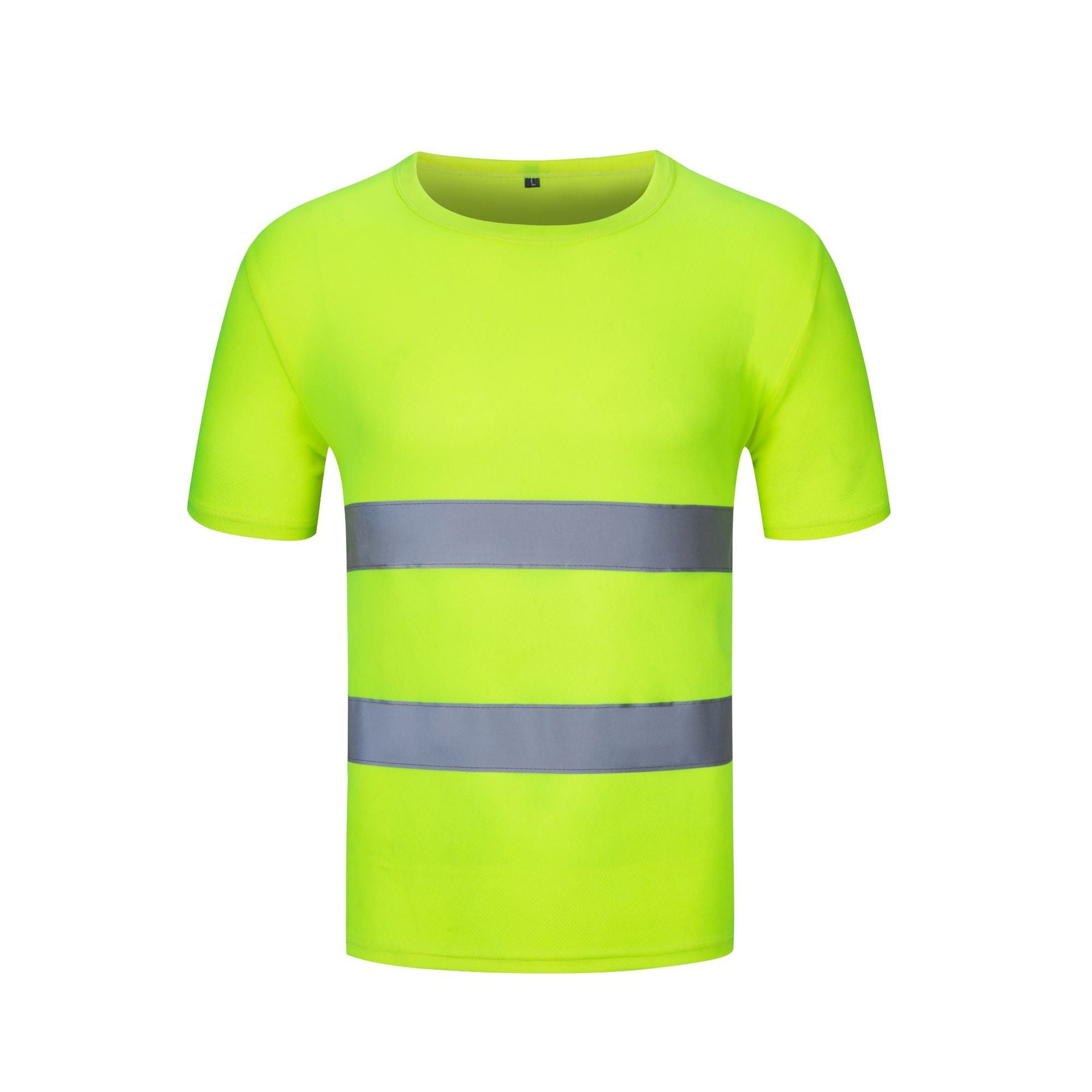 Wholesale Reflective Strip T-Shirt for Men, Long-Sleeved, Round Neck, Cross-Border, Plus Size, Sports Style, Large Size Round Neck T-Shirt