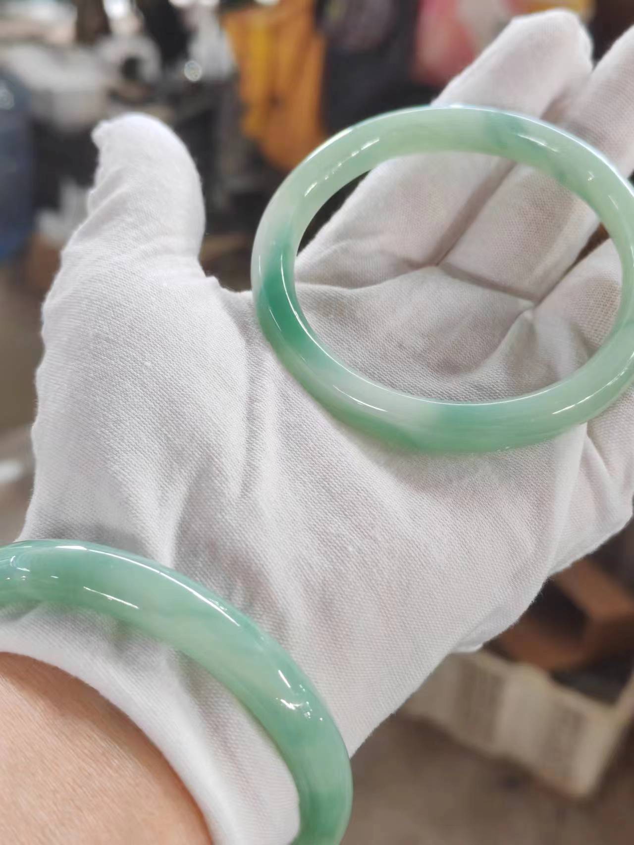 Imitation Chalcedony Bracelet Round Thick Jingle Bracelet New Chinese Style Cheongsam Accessories Guifei Bracelet Guofeng Bracelet Accessories Bracelet
