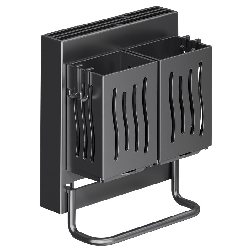 Knife Holder Cutting Board Storage Rack Kitchen Storage Rack Wall-Mounted Multi-Functional Punch-Free Hook Rack Chopstick Cage Storage Rack