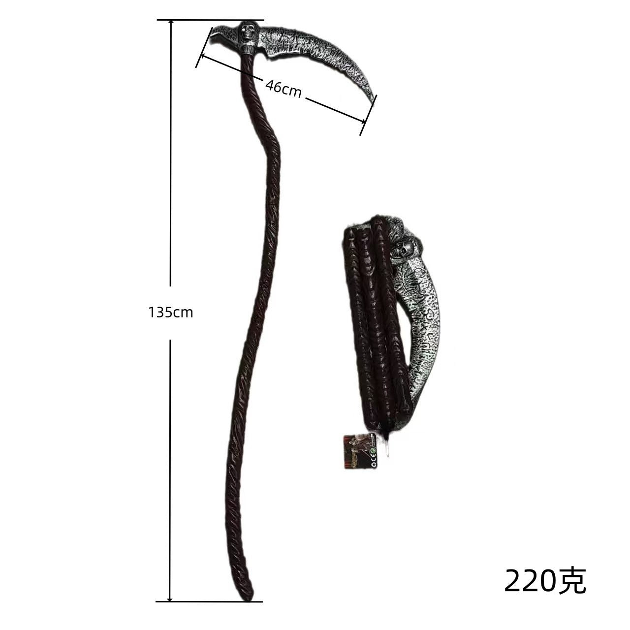 Halloween Weapons, Weapons, Skull Ghost Props, Mountain Ax, Devil Red Cross, Death Sickle, Pirate Knife Props Cos