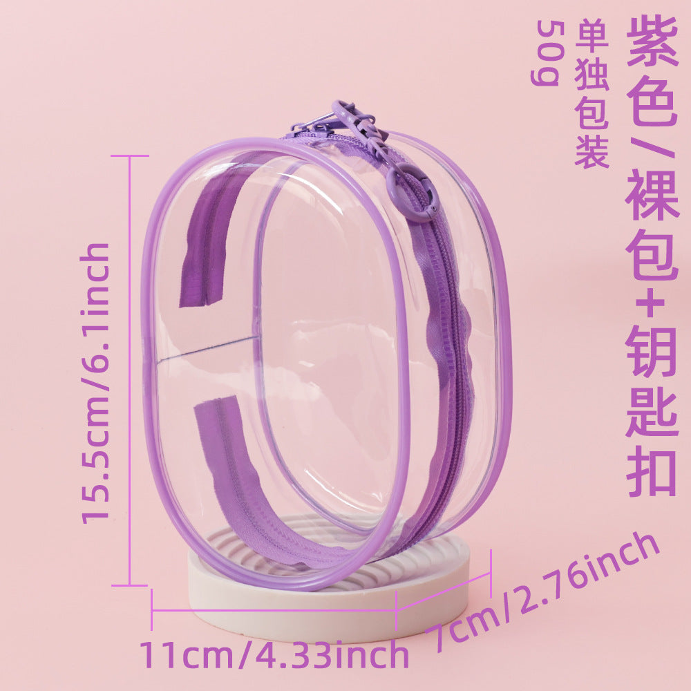 15cm Baby Bag Cotton Doll Pain Bag Trendyy Hand-Made Doll Outing Bag Double Zipper Thickeneded Transparent Baby Walking Bag