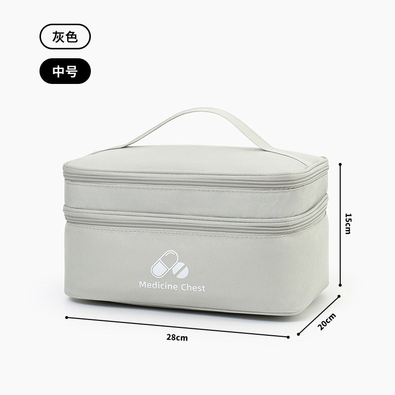 Outdoor First Aid Kit Large Capacity Household Medicine Box Double Layer Classification Storage Medicine Sorting Bag Travel Portable Medicine Bag