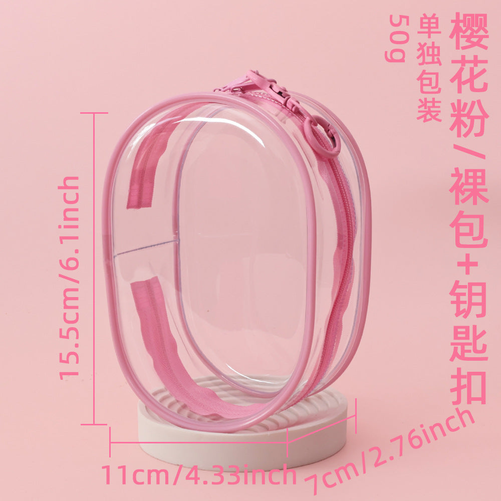 15cm Baby Bag Cotton Doll Pain Bag Trendyy Hand-Made Doll Outing Bag Double Zipper Thickeneded Transparent Baby Walking Bag