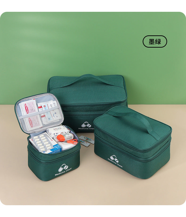 Outdoor First Aid Kit Large Capacity Household Medicine Box Double Layer Classification Storage Medicine Sorting Bag Travel Portable Medicine Bag
