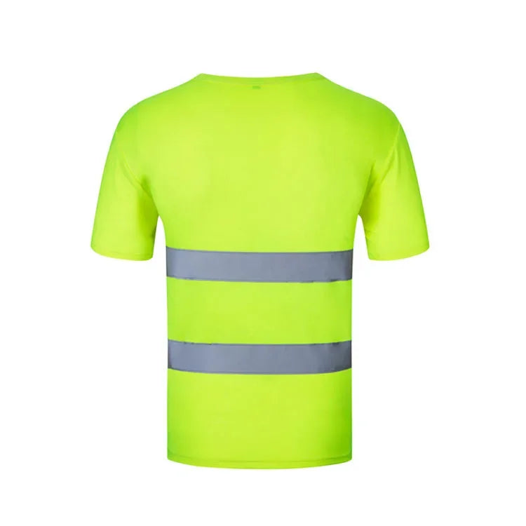 Wholesale Reflective Strip T-Shirt for Men, Long-Sleeved, Round Neck, Cross-Border, Plus Size, Sports Style, Large Size Round Neck T-Shirt