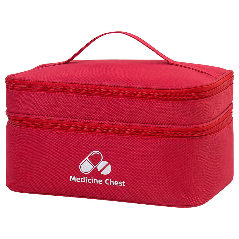 Outdoor First Aid Kit Large Capacity Household Medicine Box Double Layer Classification Storage Medicine Sorting Bag Travel Portable Medicine Bag