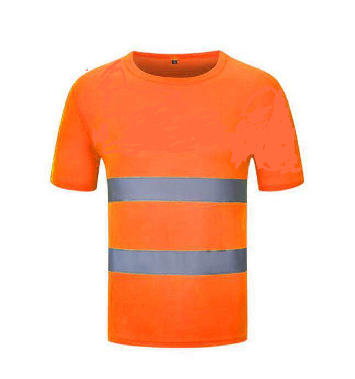 Wholesale Reflective Strip T-Shirt for Men, Long-Sleeved, Round Neck, Cross-Border, Plus Size, Sports Style, Large Size Round Neck T-Shirt