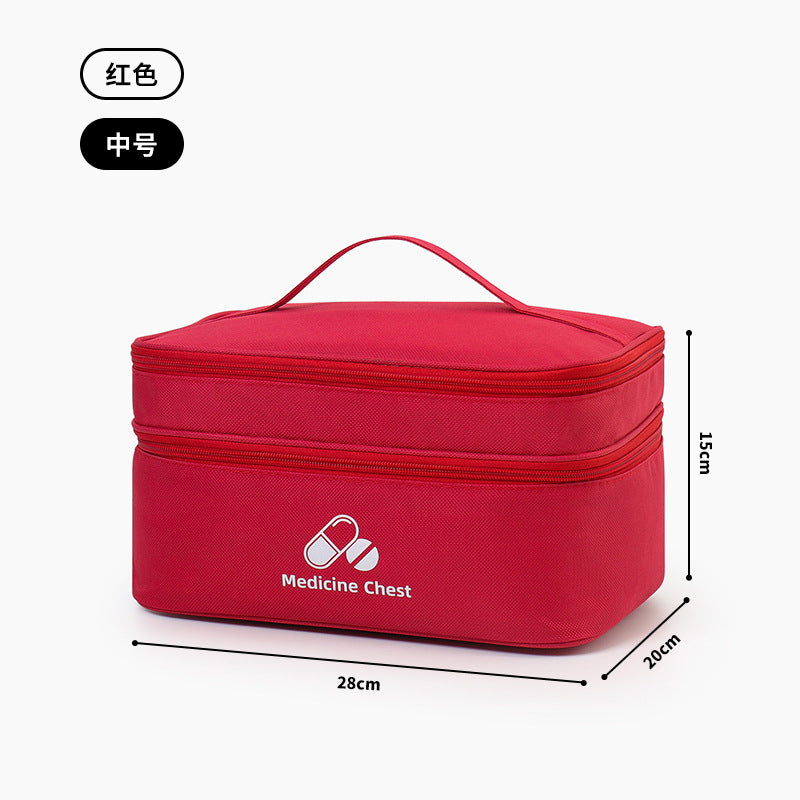 Outdoor First Aid Kit Large Capacity Household Medicine Box Double Layer Classification Storage Medicine Sorting Bag Travel Portable Medicine Bag