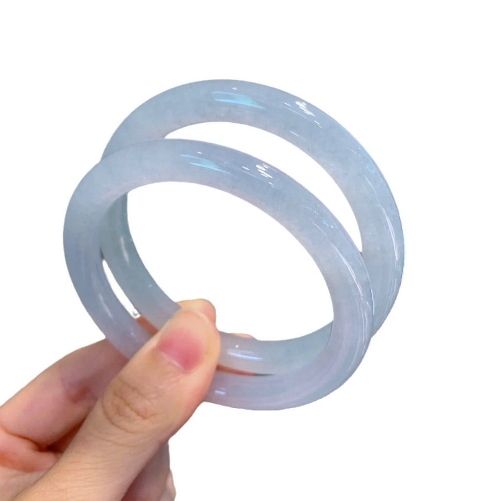 Imitation Chalcedony Bracelet Round Thick Jingle Bracelet New Chinese Style Cheongsam Accessories Guifei Bracelet Guofeng Bracelet Accessories Bracelet