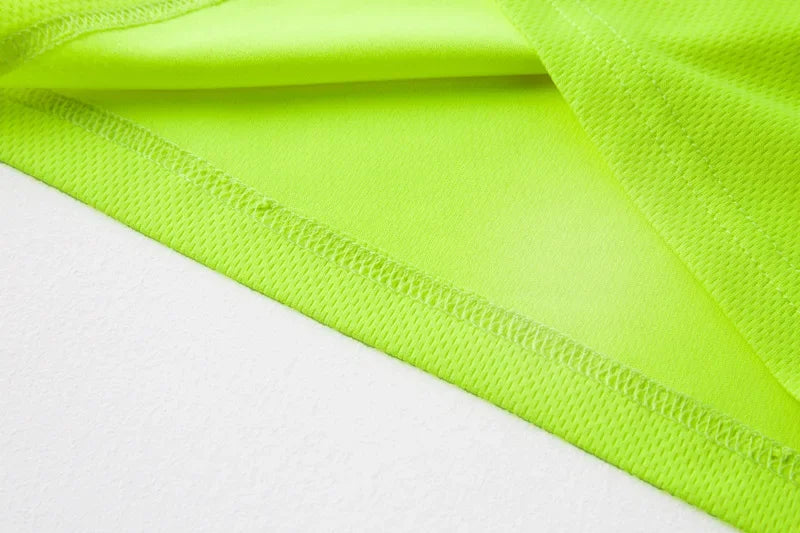 Wholesale Reflective Strip T-Shirt for Men, Long-Sleeved, Round Neck, Cross-Border, Plus Size, Sports Style, Large Size Round Neck T-Shirt