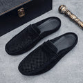 Men's Beanie Shoes, Half-Cup Breathable Toe-Toe Slip-Ons, Slip-On Half-Slippers, Men's Heelless Loafers for Men