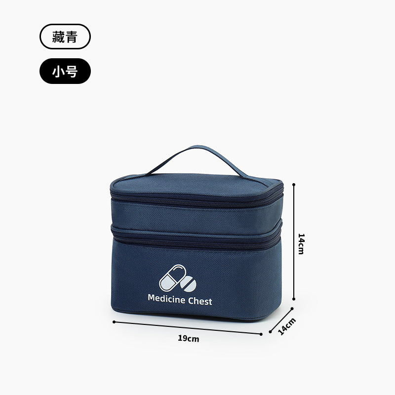 Outdoor First Aid Kit Large Capacity Household Medicine Box Double Layer Classification Storage Medicine Sorting Bag Travel Portable Medicine Bag
