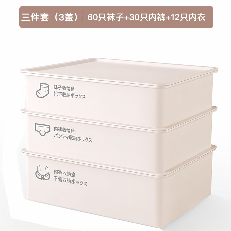 Household Intimates and Socks Storage Box Plastic Cosmetics Organizer Storage Intimates Bra Intimates Compartment Storage Box