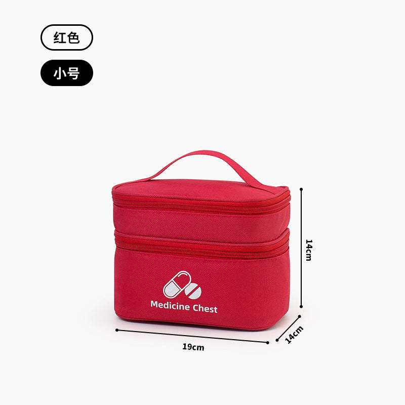 Outdoor First Aid Kit Large Capacity Household Medicine Box Double Layer Classification Storage Medicine Sorting Bag Travel Portable Medicine Bag