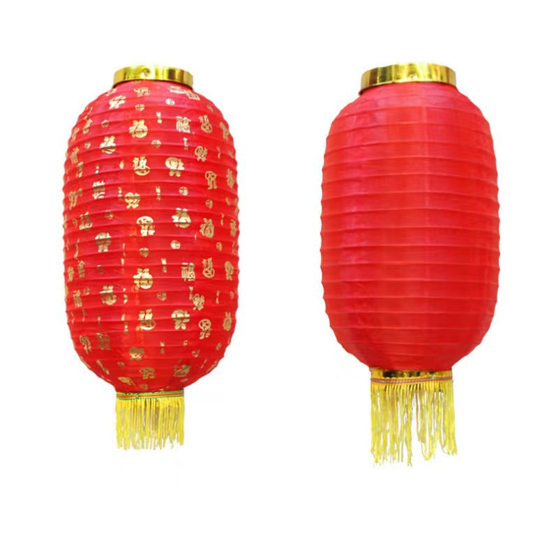 Spring Festival red melon lantern folding Palace style 8-inch 10-inch 12-inch drawing oil paper waterproof steel wire Lantern