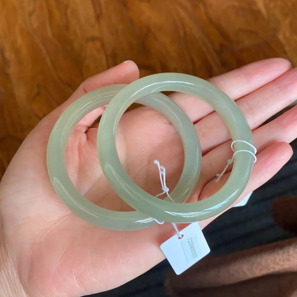 Imitation Chalcedony Bracelet Round Thick Jingle Bracelet New Chinese Style Cheongsam Accessories Guifei Bracelet Guofeng Bracelet Accessories Bracelet