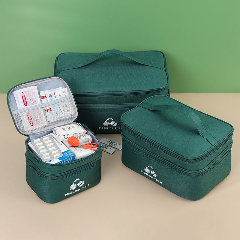 Outdoor First Aid Kit Large Capacity Household Medicine Box Double Layer Classification Storage Medicine Sorting Bag Travel Portable Medicine Bag