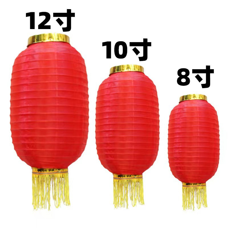 Spring Festival red melon lantern folding Palace style 8-inch 10-inch 12-inch drawing oil paper waterproof steel wire Lantern