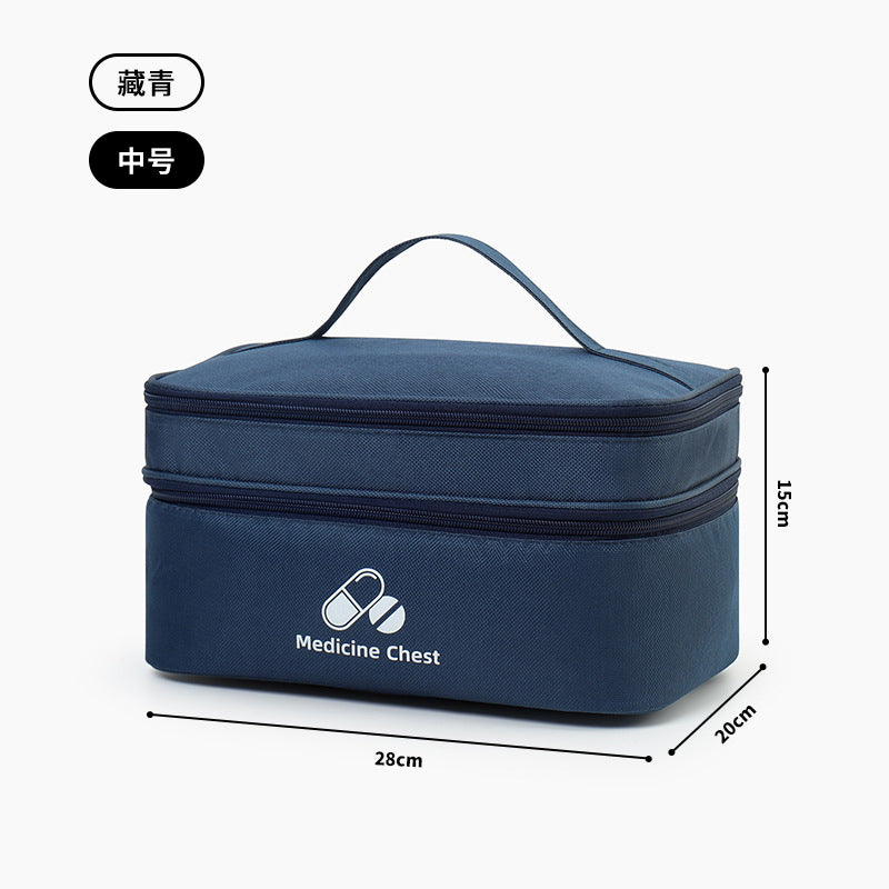Outdoor First Aid Kit Large Capacity Household Medicine Box Double Layer Classification Storage Medicine Sorting Bag Travel Portable Medicine Bag