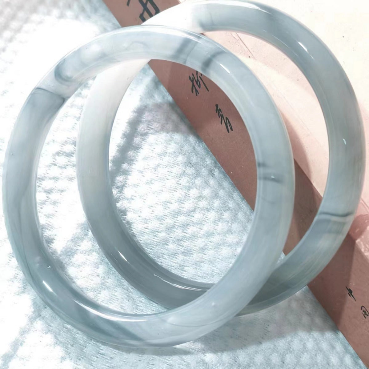 Imitation Chalcedony Bracelet Round Thick Jingle Bracelet New Chinese Style Cheongsam Accessories Guifei Bracelet Guofeng Bracelet Accessories Bracelet
