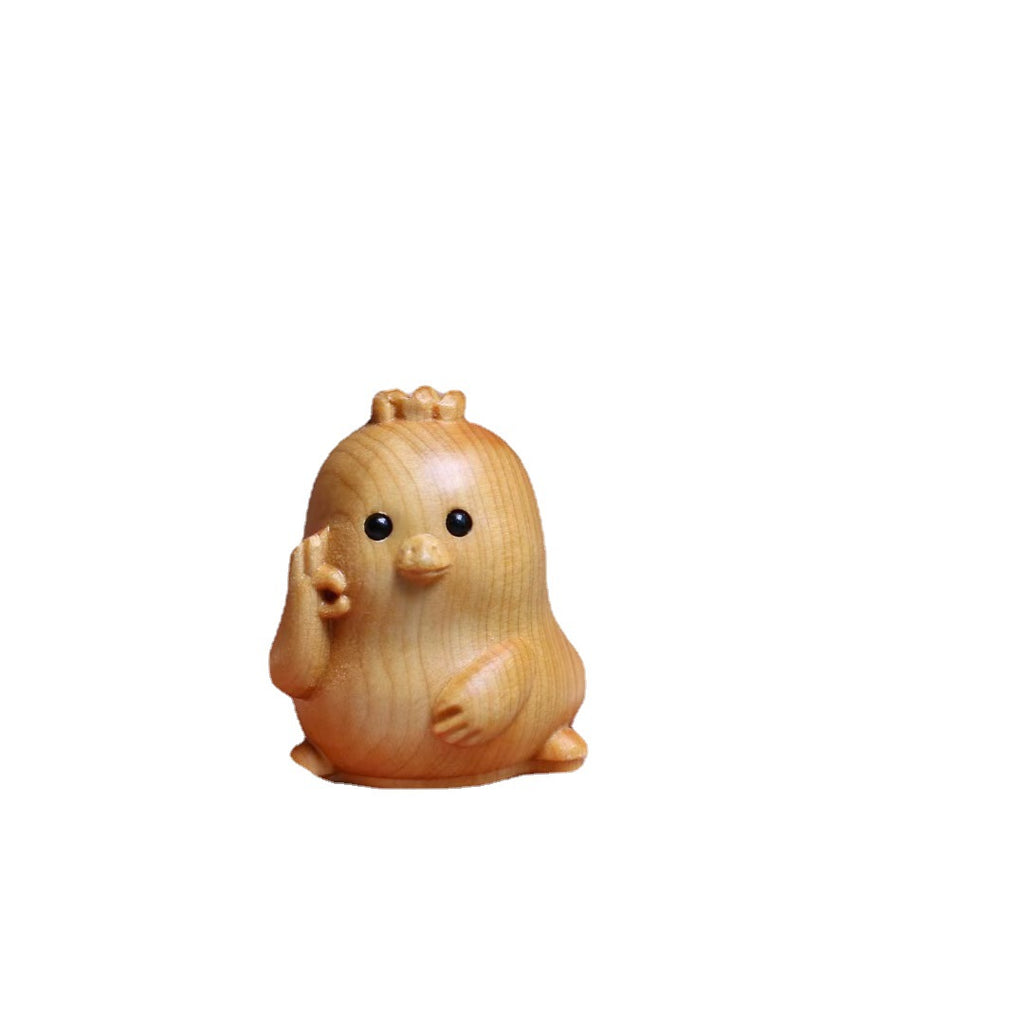 Thuja Wood Carving Twelve Zodiac Ornaments Mouse Ox Tiger Rabbit Dragon Snake Horse Sheep Monkey Chicken Dog Pig Handle Craft Gift